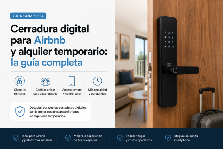 Cerradura digital para Airbnb y alquiler temporario: la guía completa